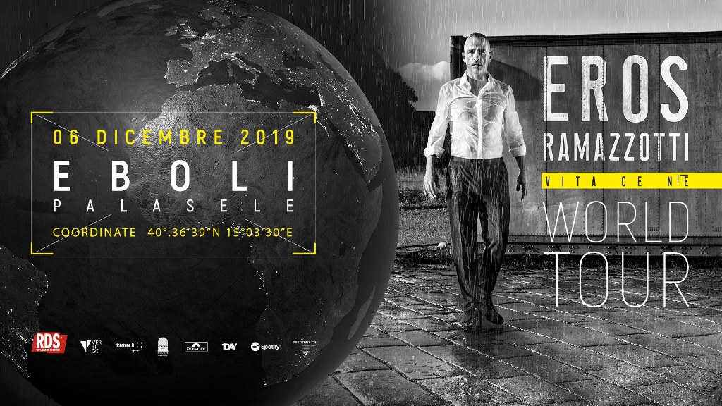 Eros Ramazzotti al PalaSeledi Eboli con ‘Vita ce n’è world tour’