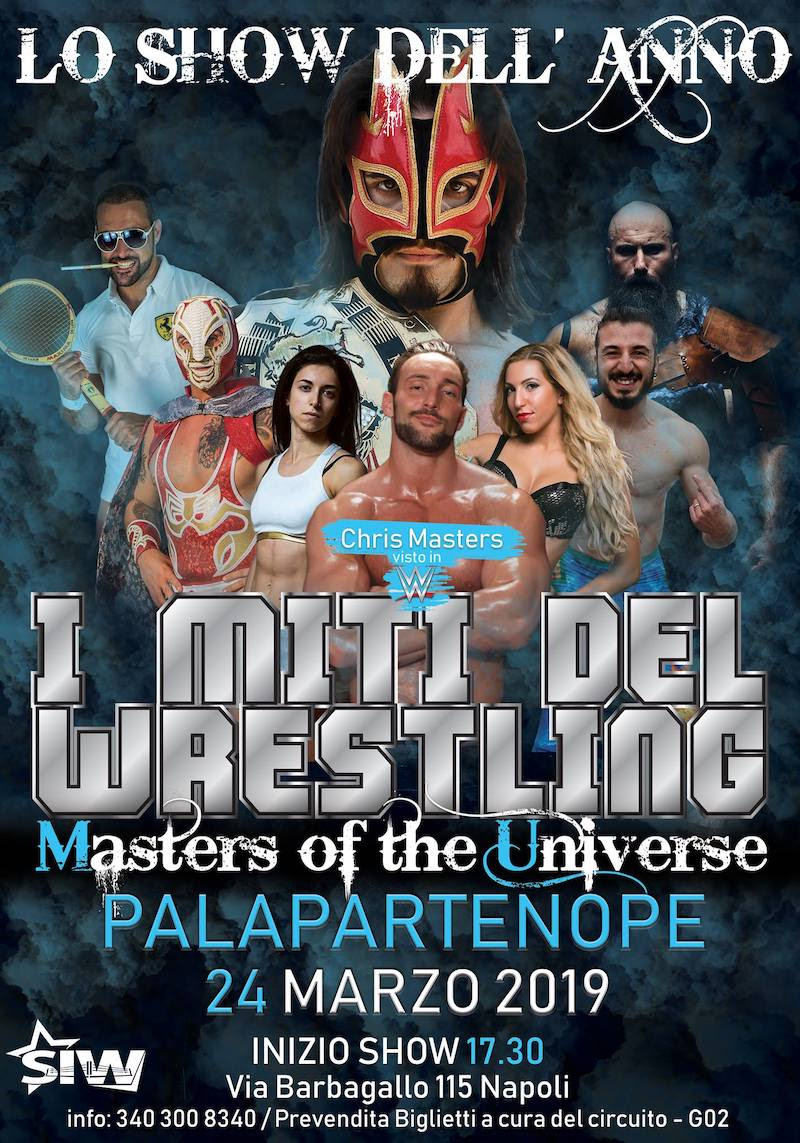 Il grande Wrestling torna a Napoli al Palapartenope il 24 marzo 2019: ospite speciale la superstar WWE Chris Masters