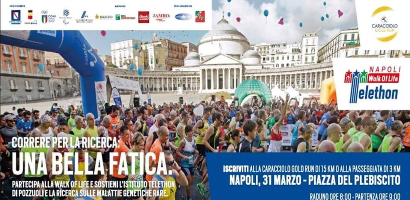 Domani inaugurazione in piazza Plebiscito per la Caracciolo Gold Run 2019 e la Walk of Life