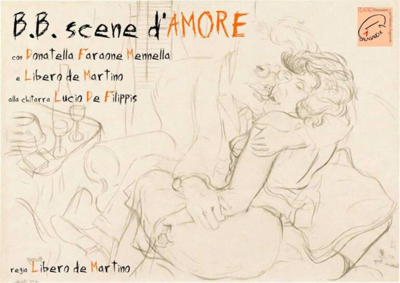 ‘B.B. scene d’amore’, tratto dalle più belle scene d’aamore di Bertolt Brecht, il 30 e il 31 marzo al Magma Teatro Club