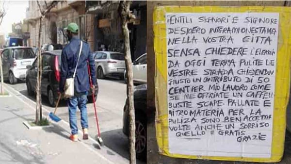 La provocazione di un giovane migrante: ‘Basta elemosina, aiutatemi e pulisco Caserta’