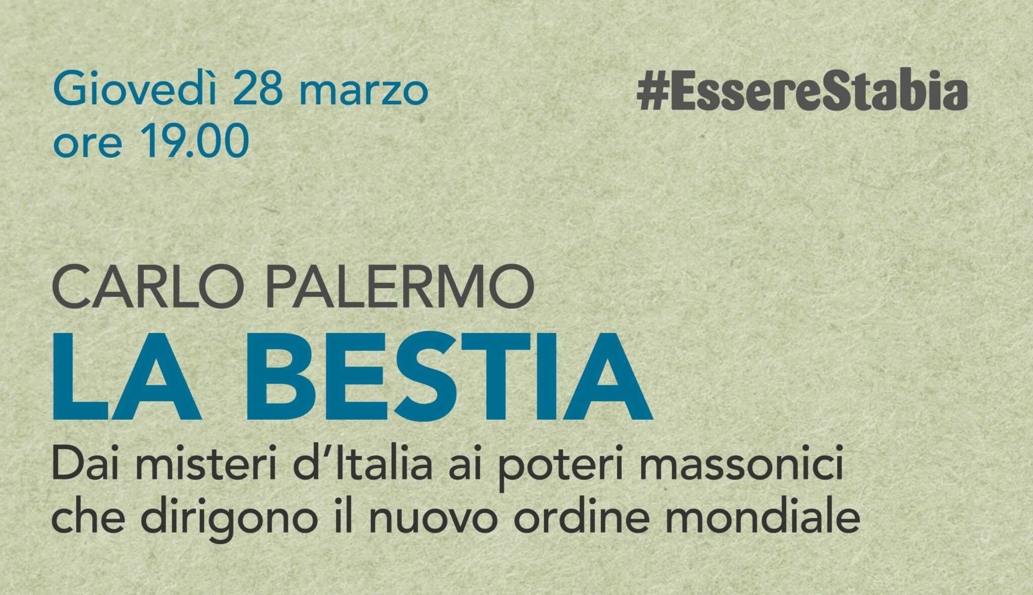 Castellammare, Carlo Palermo presenta ‘“La Bestia – Dai misteri d’Italia ai poteri massonici che dirigono il nuovo ordine mondiale’