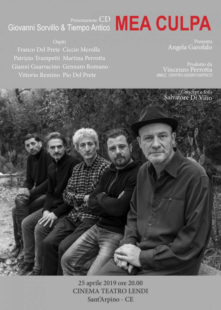 ‘Mea Culpa’, il secondo album in uscita di Giovanni Sorvillo & Tiempo Antico