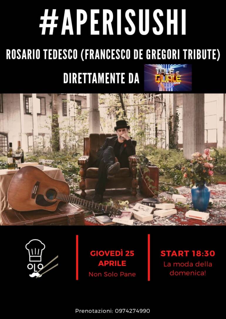 Rosario Tedesco canta Fracesco De Gregori al Non Solo Pane di Vallo della Lucania