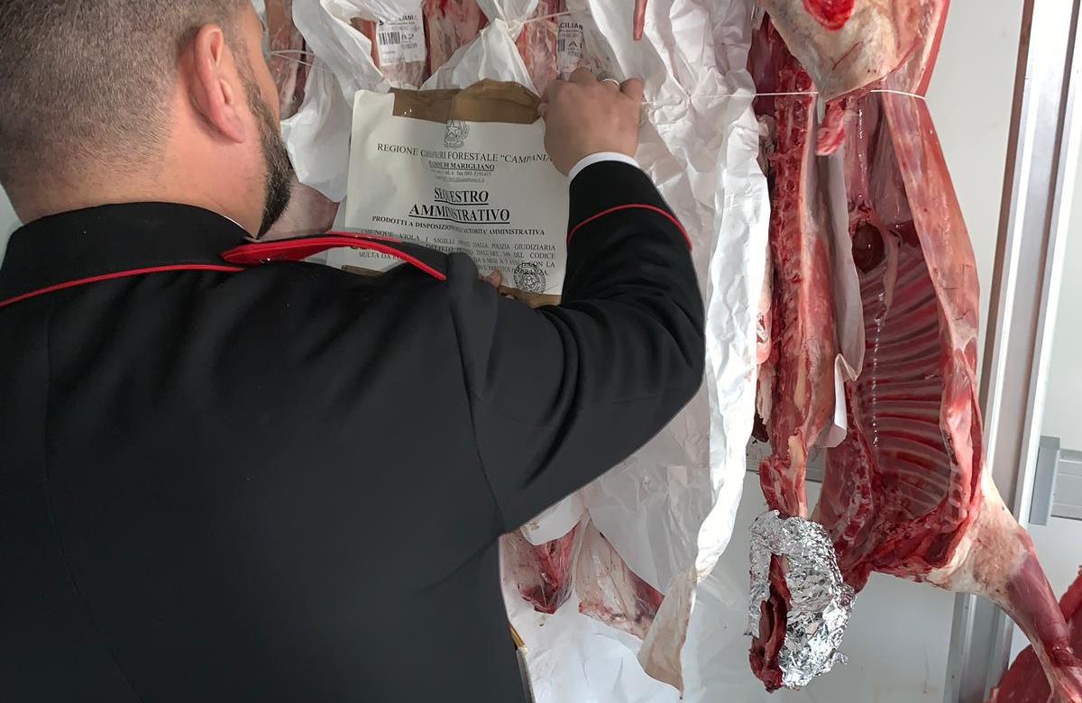 Napoli, i carabinieri forestali sequestrano 300 chilogrammi di carne non tracciata
