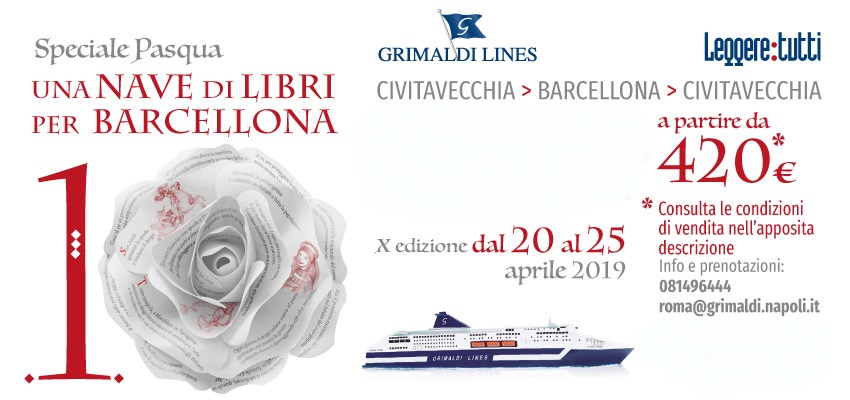 ‘Una nave di libri per Barcellona’, la crociera letteraria che partirà il giorno 20 aprile da Civitavecchia