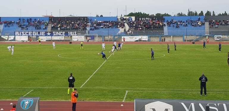 Bisceglie-Paganese 4-3, azzurrostellati in D, salvo ripescaggio