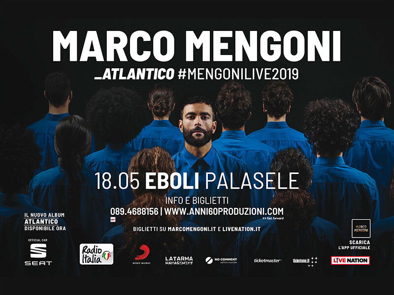 Sabato al PalaSele l’oceanico show di Marco Mengoni ‘Atlantico Tour’