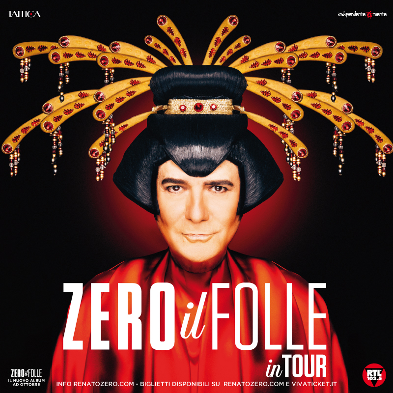 ‘Zero il folle in Tour’: al PalaSele di Eboli le uniche due date in Campania del nuovo show di Renato Zero