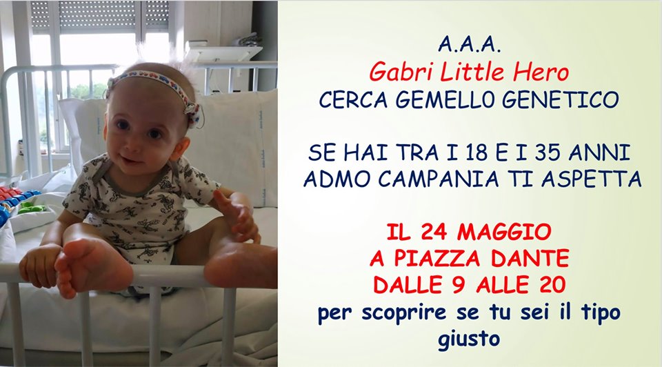 Napoli, si mobilita per Gabriele: il ‘Little Hero’ ha bisogno di un donatore, venerdì tutti in piazza