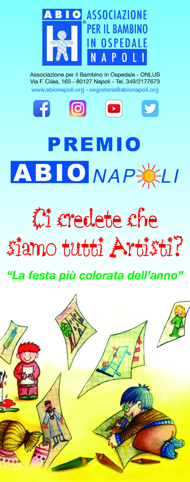 Premio Abio Napoli alla diciannovesima edizione: ‘Ci credete che siamo tutti artisti?’. Il primo giugno a Napli