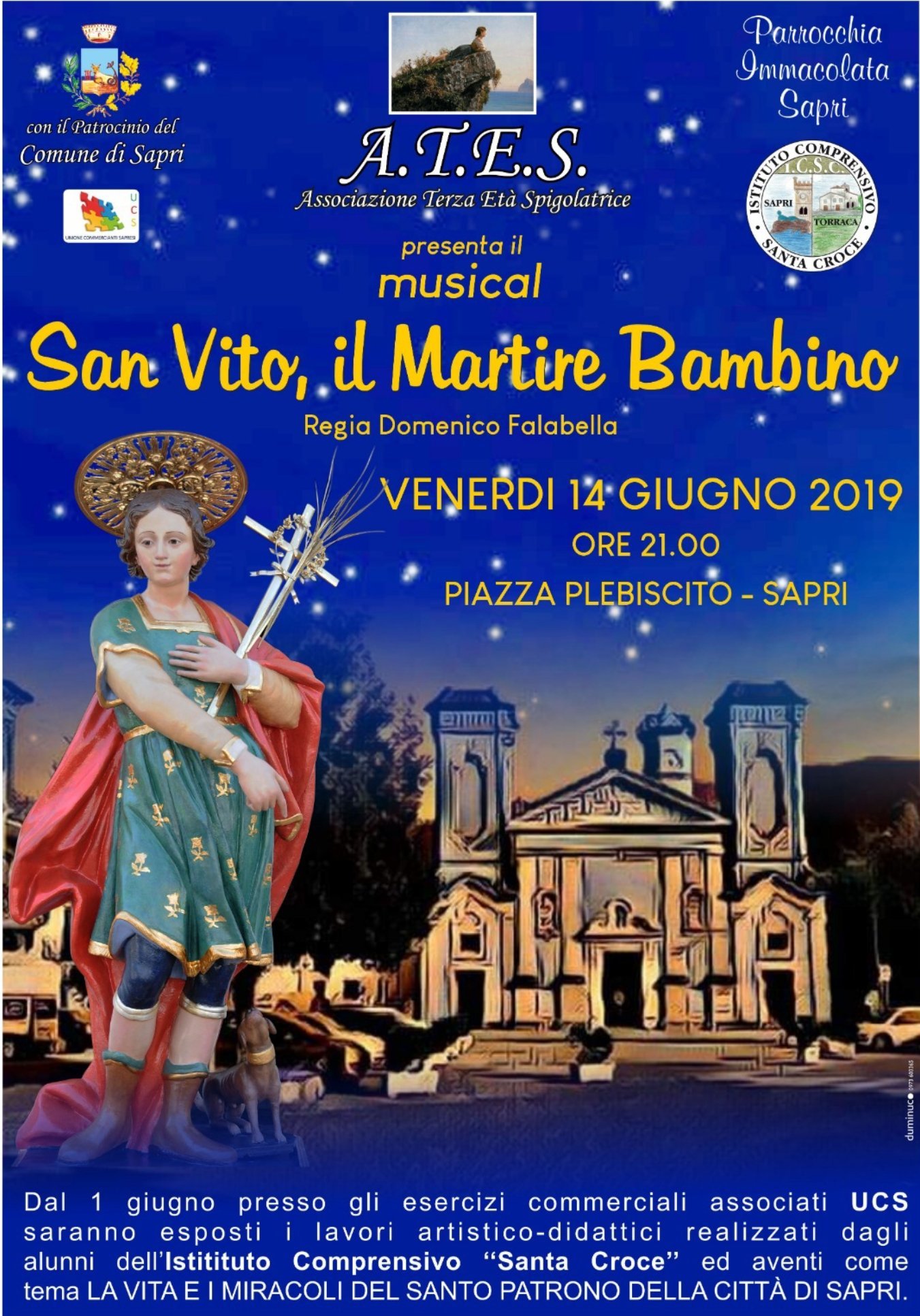 ‘San Vito, il Martire Bambino’: musical dell’Associazione Terza Età Spigolatrice a Sapri