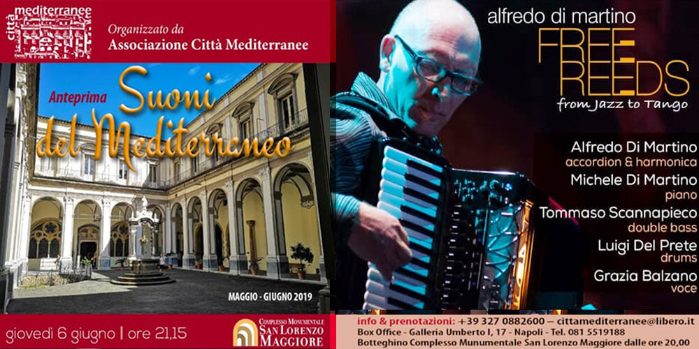 Suoni del Mediterraneo: Alfredo Di Martino in concerto giovedì 6 giugno
