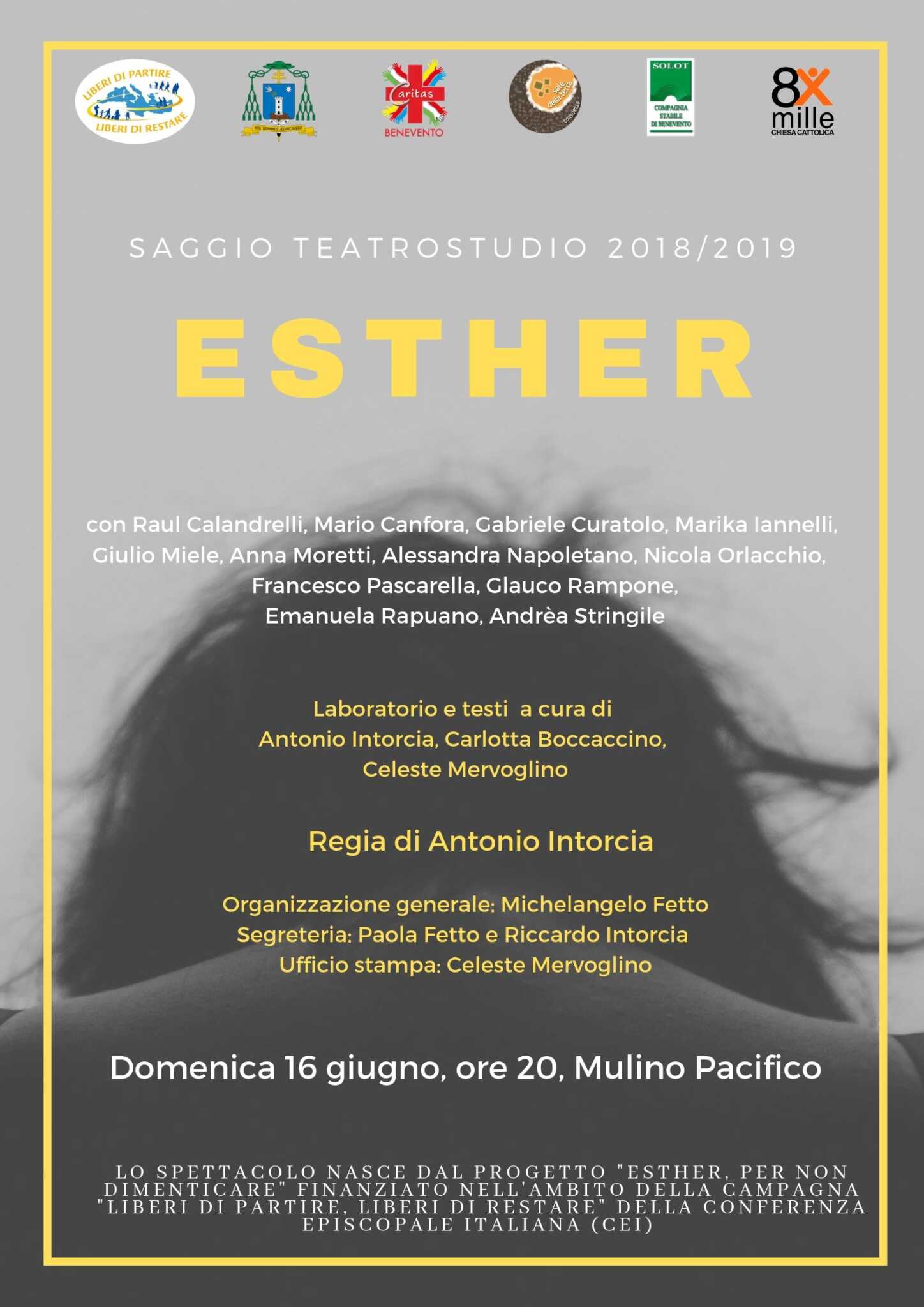 ‘Esther, per non dimenticare’: spettacoli teatrale per Campagna CEI, ‘Liberi di Partire, Liberi di Restare’