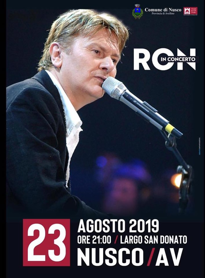 Ron in concerto a Nusco. Venerdì 23 agosto, Largo San Donato – ingresso gratuito