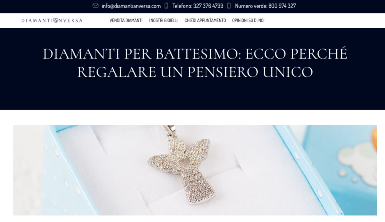 Idee regalo per battesimi: diamanti e gioielli