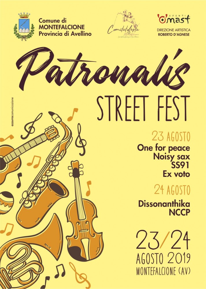Montefalcione, premio nazionale di spettacoli pirotecnici, arte e musica per Patronalis Street Fest