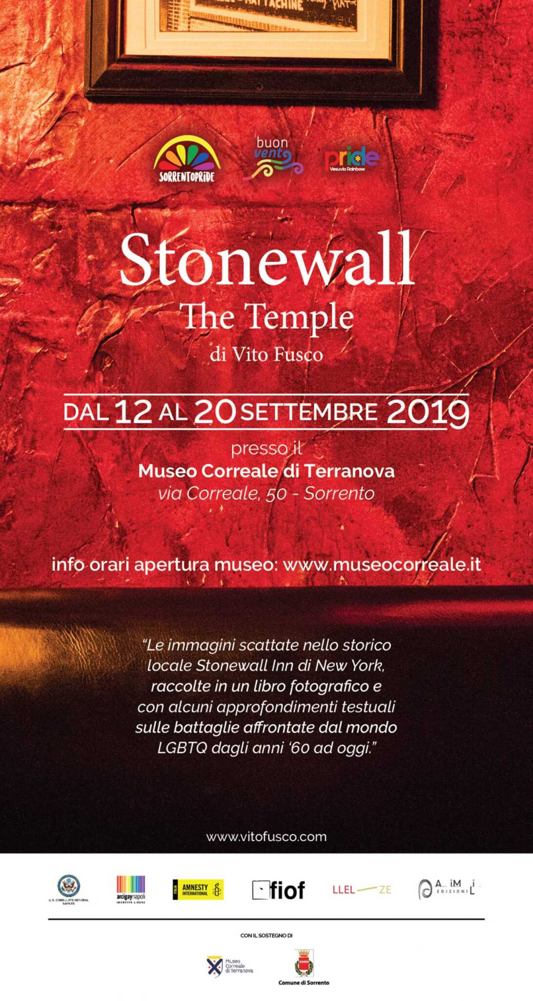 PRIDE. Alessandro Cecchi Paone inaugura la mostra ‘Stonewall The Temple’ al Museo Correale