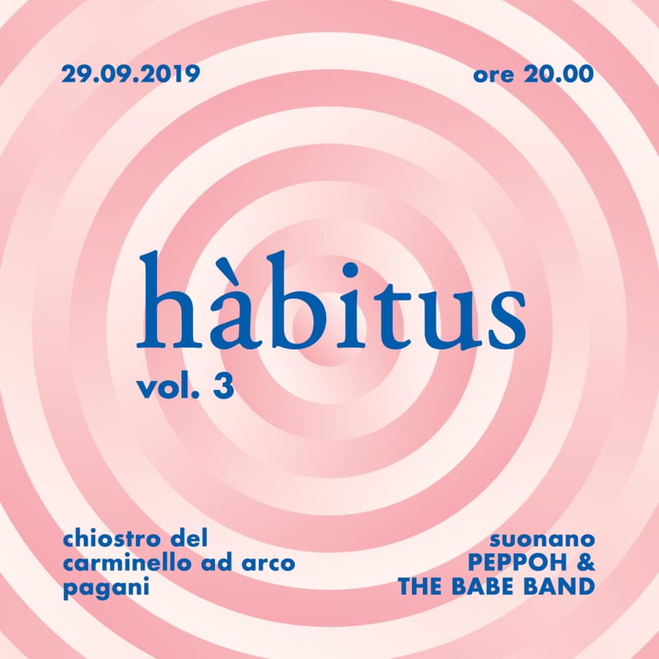 ‘hàbitus vol. 3’, a Pagani domenica 29 settembre con PeppOh
