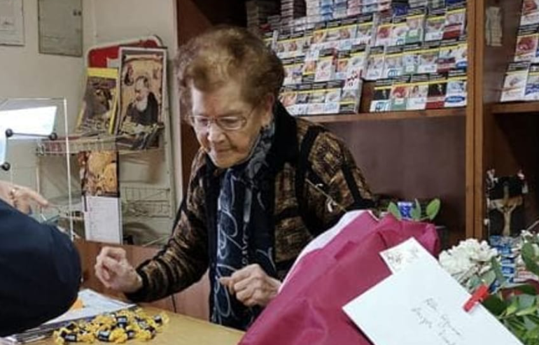 Addio a nonna Angelina, la tabaccaia che fece arrestare il suo rapinatore