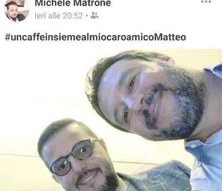 Il M5s: ‘Salvini chiarisca subito la foto con il figlio del boss Franchino Matrone ‘a belva’