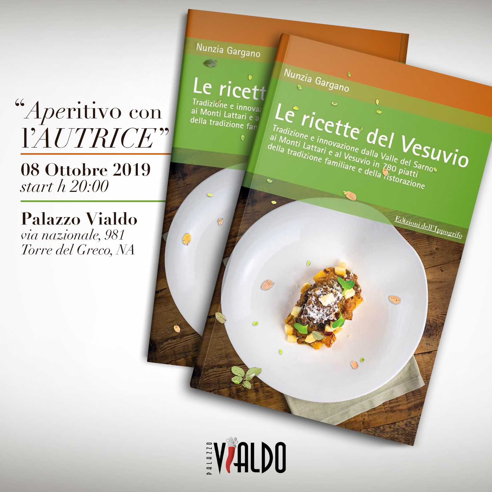 ‘Le ricette del Vesuvio’, il libro di Nunzia Gargano a Palazzo Vialdo di Torre del Greco