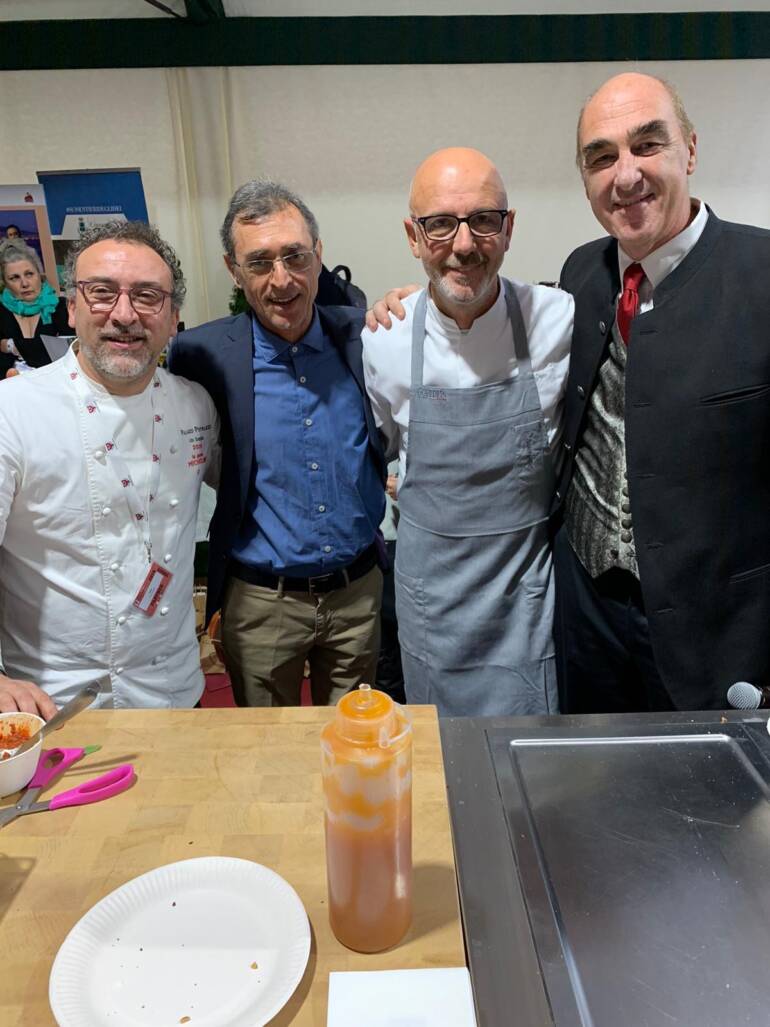 I sapori della Campania al Merano Wine Festival con i gotha della pizza Franco Pepe, Gino Sorbillo e gli chef Gennaro Esposito e Lino Scarallo