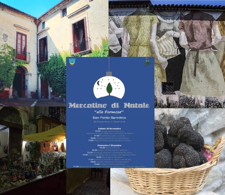 Sabato 30 novembre e domenica 1 dicembre la XXI edizione del Mercatino di Natale a San Potito Sannitico