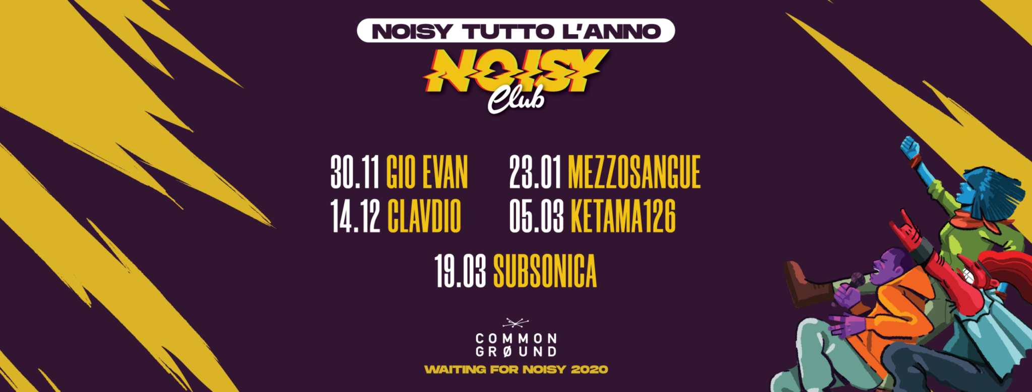 Noisy Club, la rassegna off promossa dal festival dell’Arena Flegrea al Common Ground