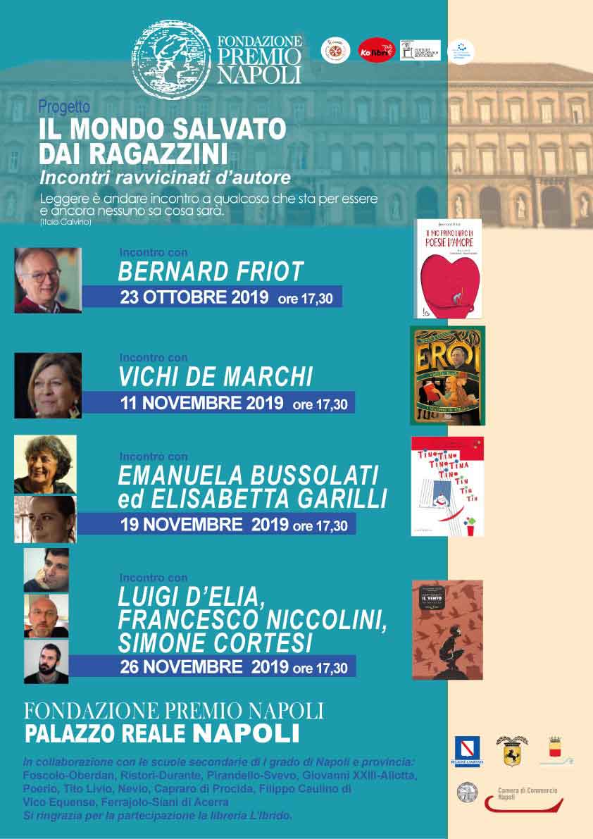 La Fondazione Premio Napoli ospita il III incontro ravvicinato d’autore del progetto ‘Ilmondo salvato dai ragazzini’