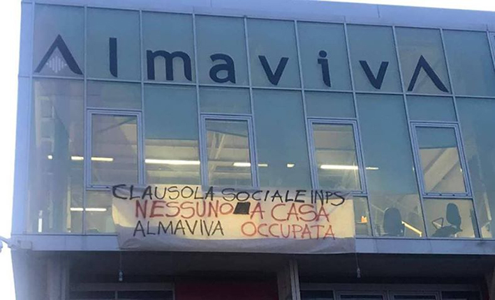 I lavoratori: ‘Almaviva ha aperto procedura di esubero e ammortizzatori sociali per 599 dipendenti dall’ 1 dicembre