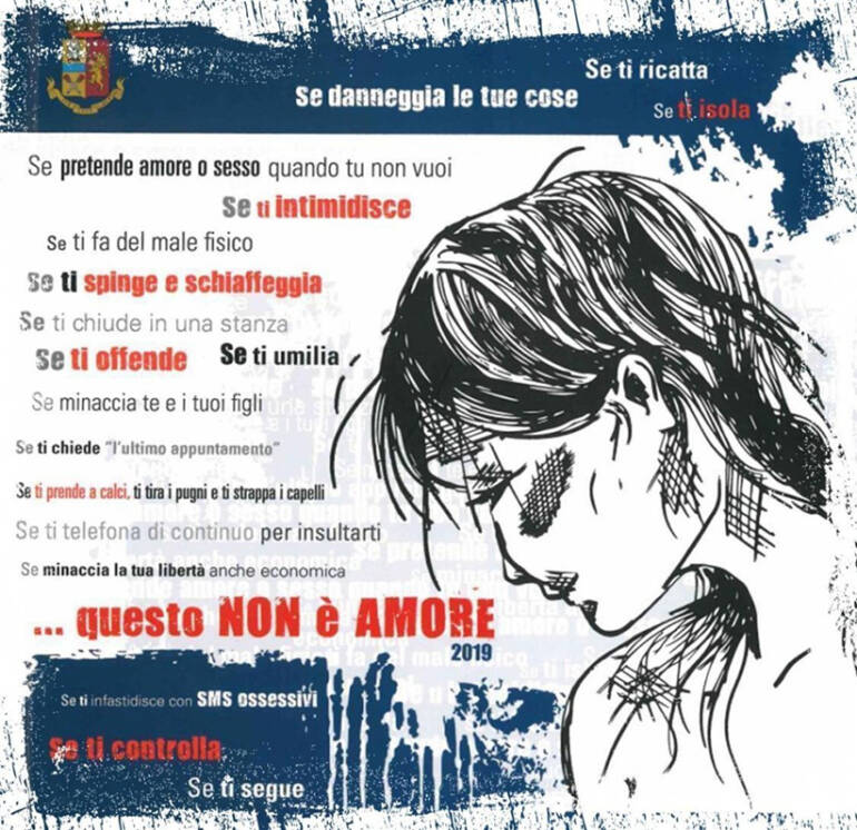 25 novembre: giornata internazionale per l’eliminazione della violenza contro le donne. Campagna di sensibilizzazione della Polizia