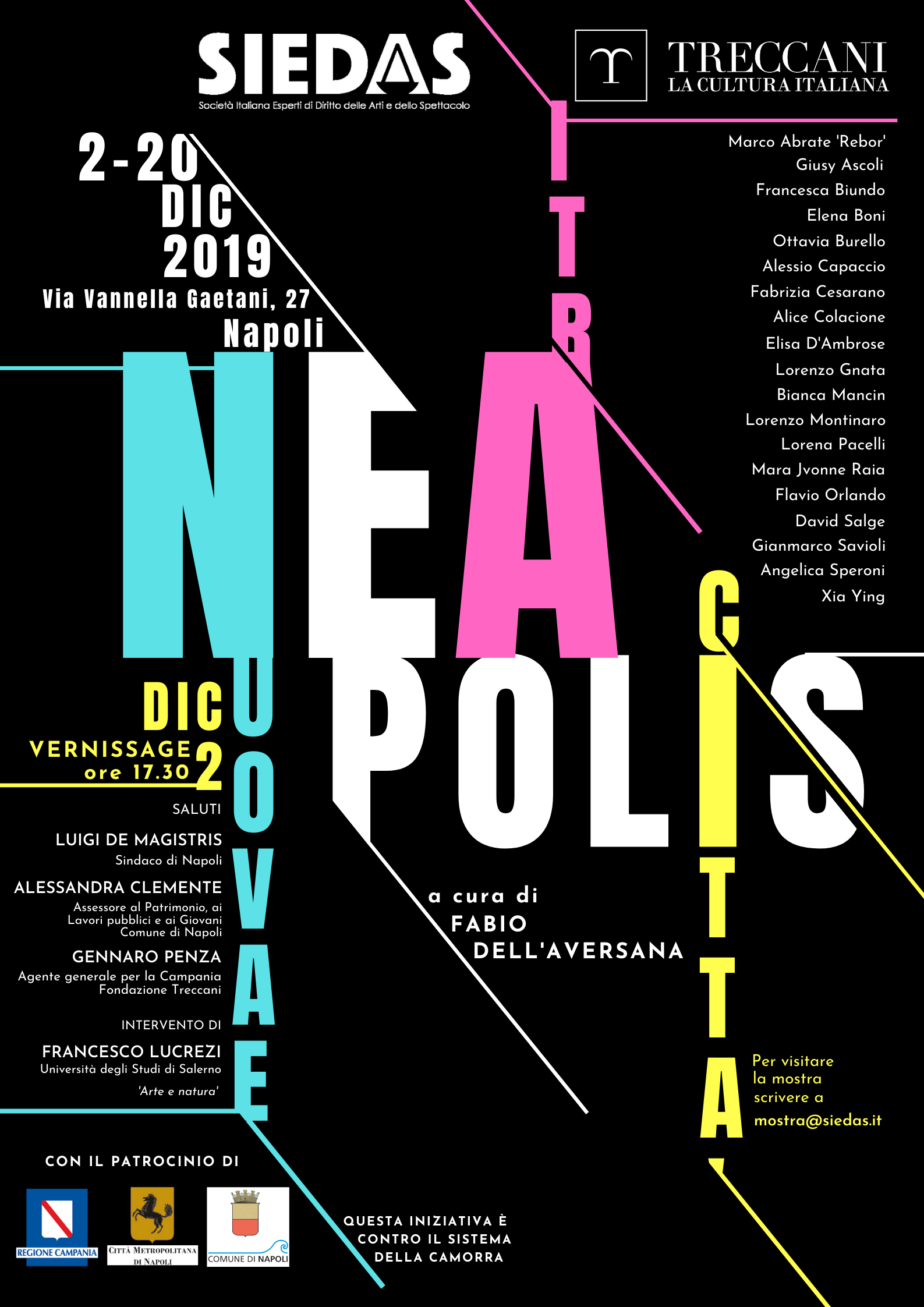 ‘Neapolis. Nuova città, nuove arti’, la mostra organizzata da SIEDAS alla Fondazione Treccani di Napoli