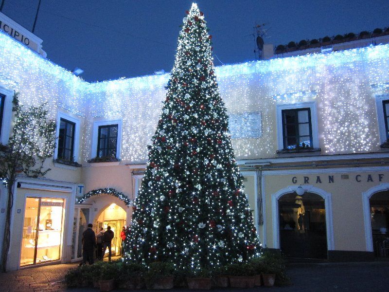 Il maltempo abbatte l’albero di Natale dalla piazzetta di Capri