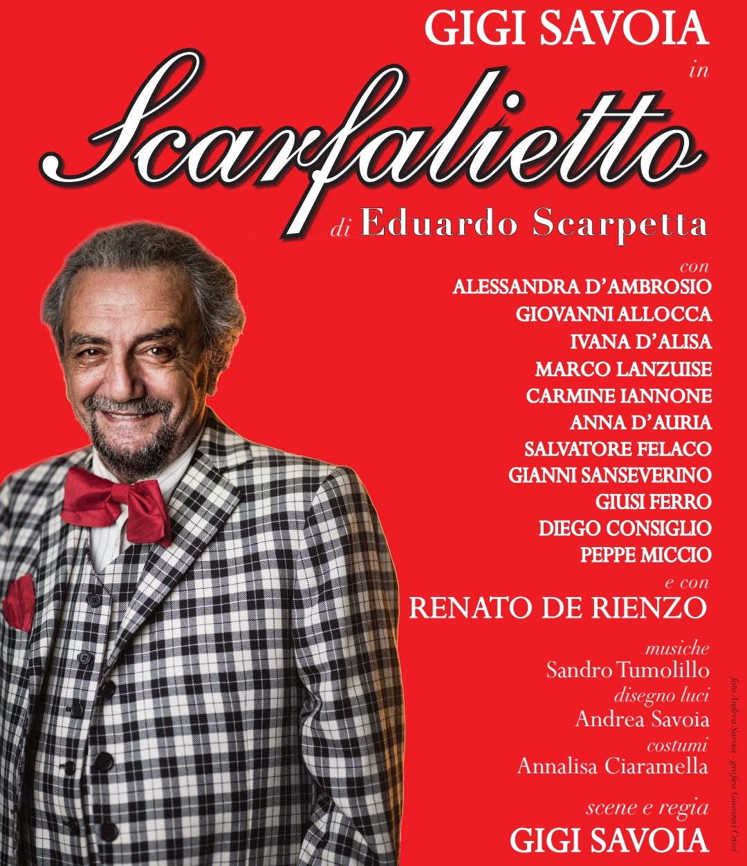 Gigi Savoia apre la nuova stagione teatrale a Casamarciano con ‘Lo Scarfalietto’