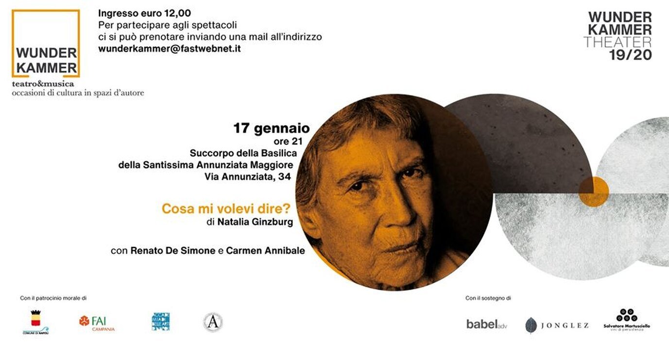 ‘Cosa mi volevi dire?’, il ritorno di Roberto De Simone a Wunderkammer. Venerdì 17 gennaio