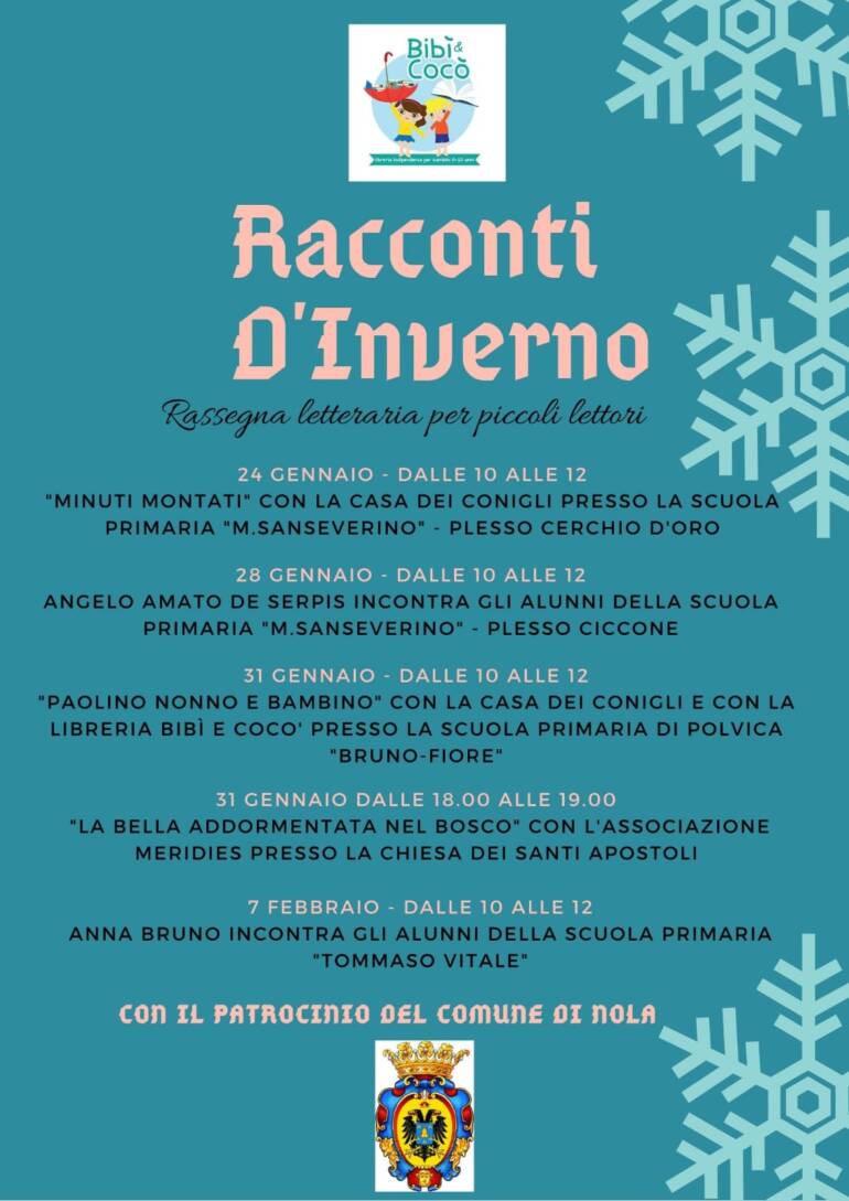 Nola, rassegna letteraria per bambini: l’iniziativa della libreria Bibì&Cocò con il Comune