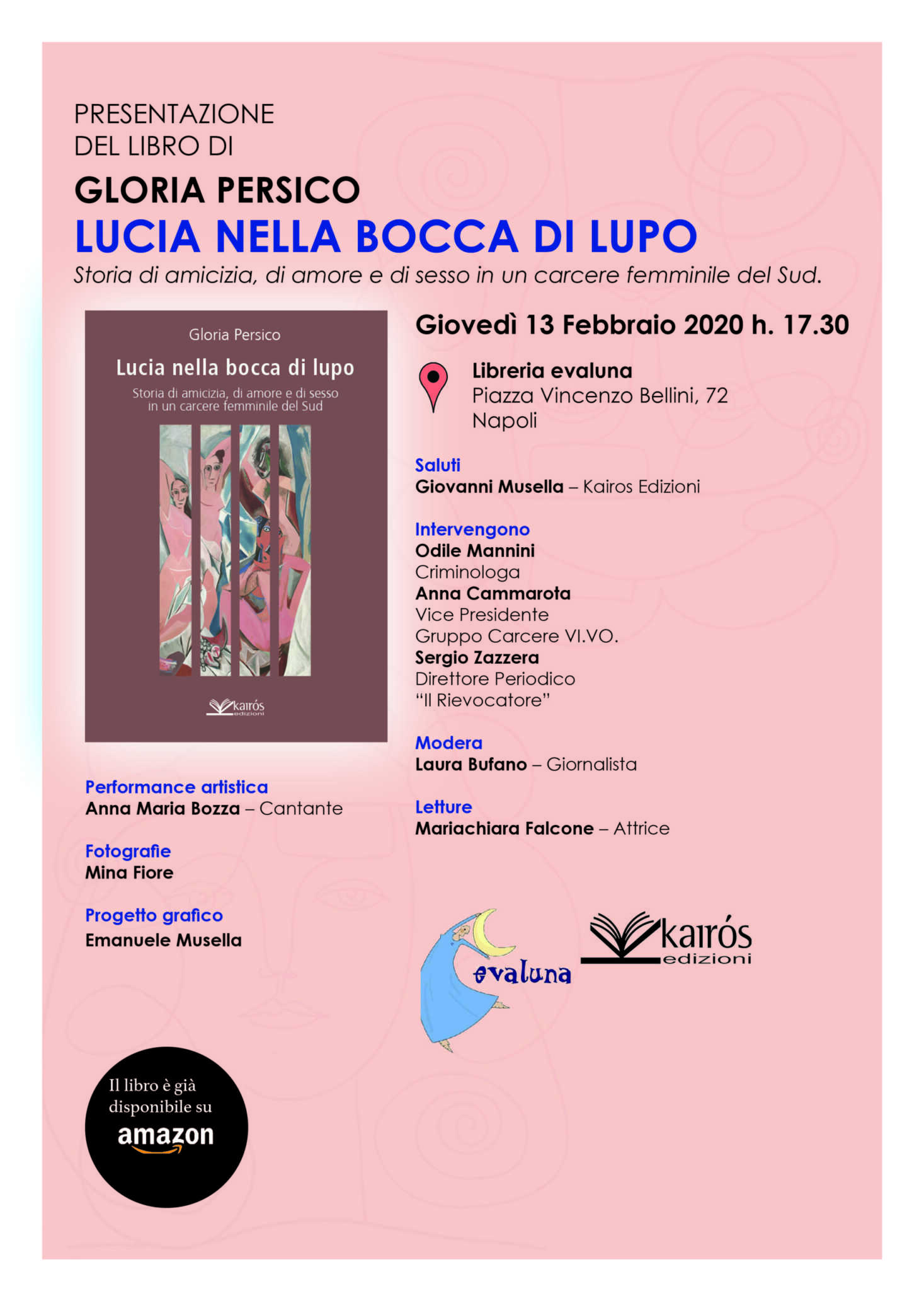 Presentazione del libro di Gloria Persico “Lucia nella bocca di lupo”, storia di amicizia, di amore e di sesso in un carcere femminile del Sud