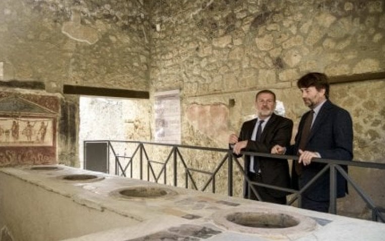Pompei. Il ministro Franceschini agli Scavi per l’inaugurazione della Casa degli Amanti