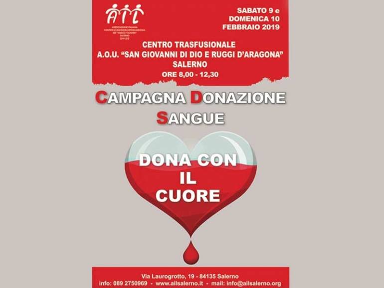 “Dona con il cuore” al Ruggi l’iniziativa continuerà anche domani al Centro Trasfusionale dell’Ospedale in attesa di San Valentino