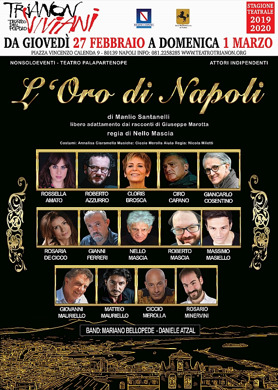 Al Trianon VIviani ‘L’oro di Napoli’, di Manlio Santanelli per la regia di Nello Mascia
