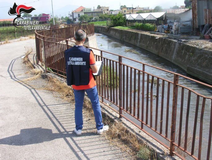 Inquinamento del fiume Sarno: i carabinieri del Noe denunciano 12 imprenditori