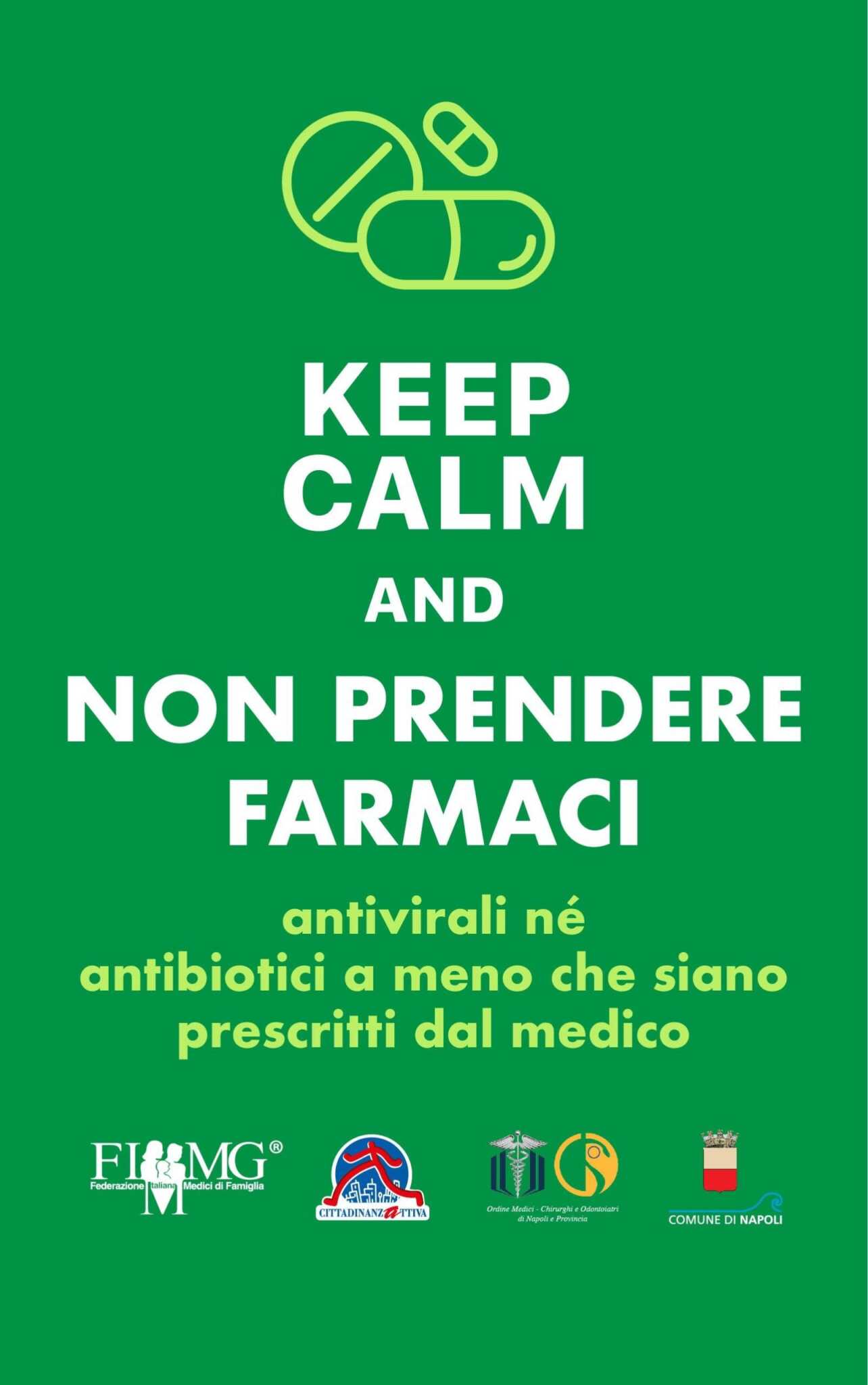 ‘Keep calm’, Napoli prima città d’Italia a lanciare una campagna d’informazione per combattere il coronavirus, anche con il buon senso