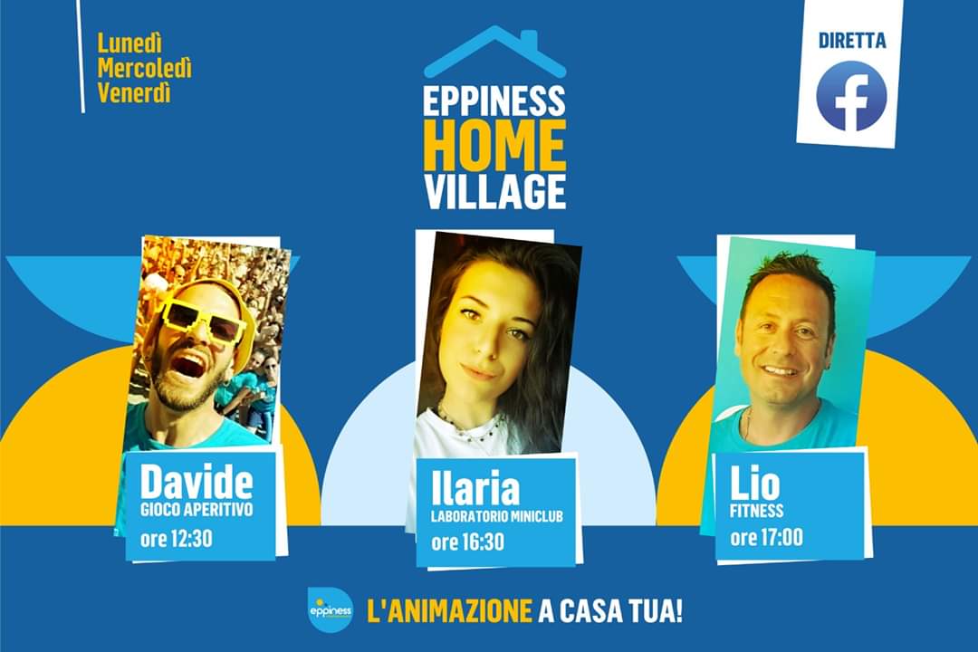 Eppiness Home Village, l’intrattenimento in rete: animatori sui social per regalare sorrisi ai bambini