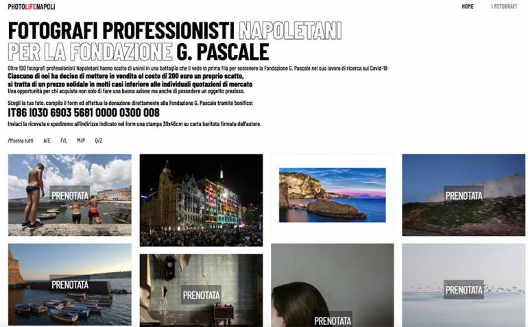 Napoli, foto d’autore per il Pascale: raccolti subito 20 mila euro