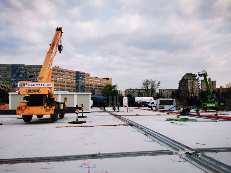 Covid center di Napoli: De Luca visita il cantiere dell’ospedale del mare