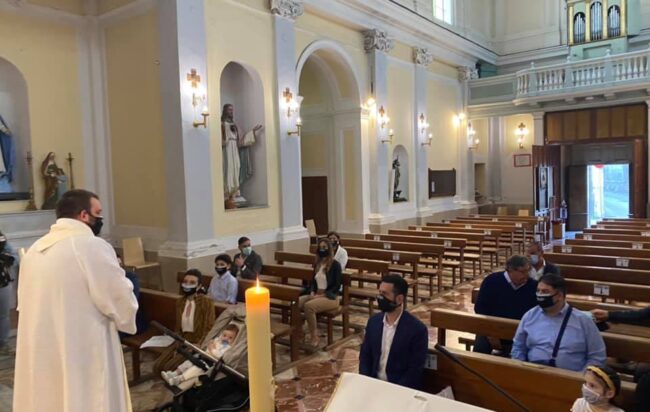 Nel Salernitano celebrato il primo battesimo d’Italia dopo il lockdown