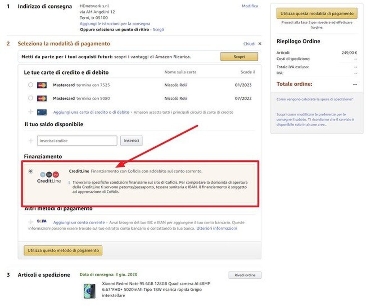 finanziamento amazon cofidis