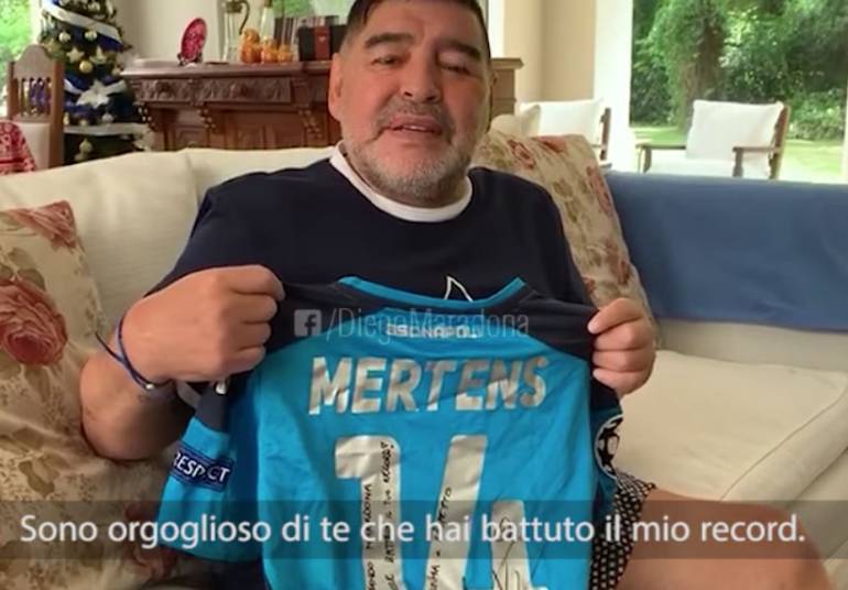 Maradona a Mertens: ‘Sono orgoglioso di te’