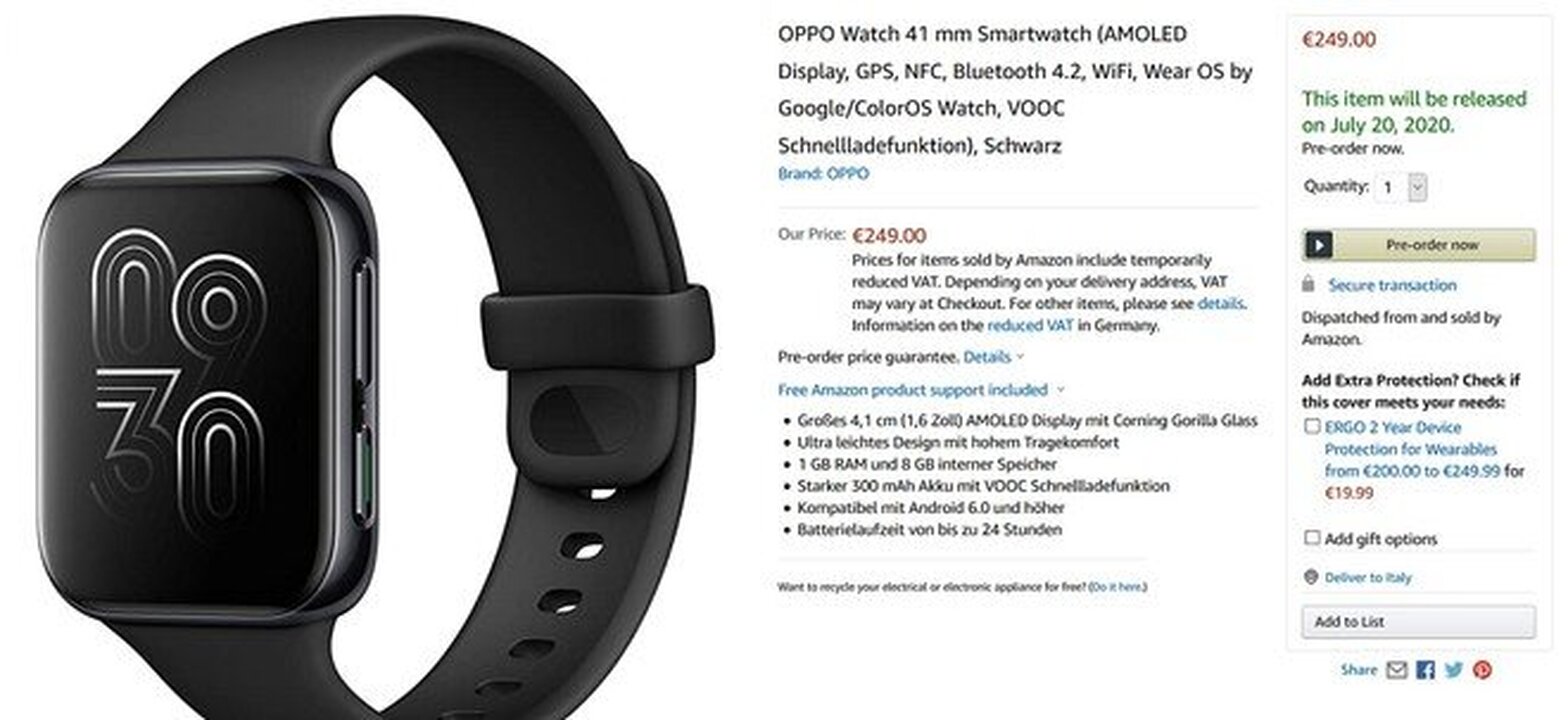 oppo watch amazon